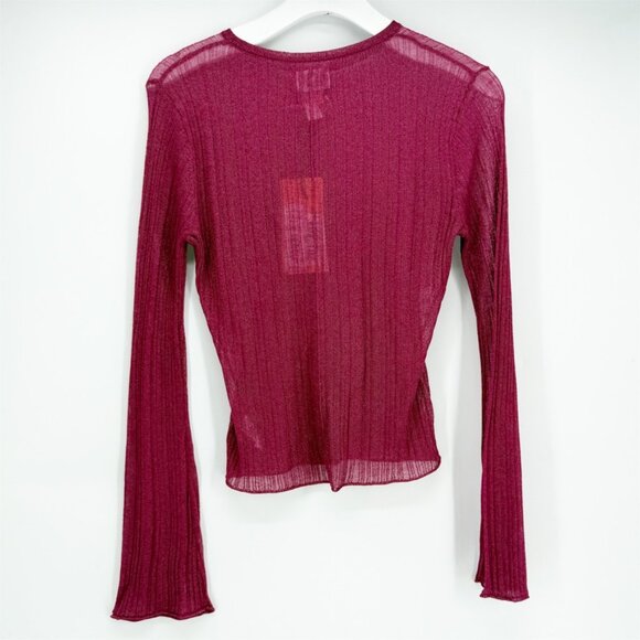 Future Collective with Jenny K. Lopez Crewneck Sheer Sweater Top NEW S - Picture 4 of 10